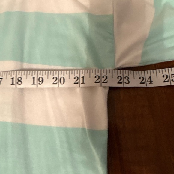 Garnet Hill Top Women’s Aqua Blue Stripe Layered Scoop Neck Beachy Boho size xs - Picture 12 of 15